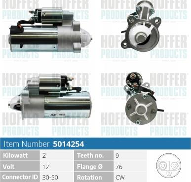 Hoffer H5014254 - Starteris autospares.lv