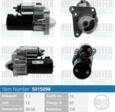 Hoffer H5015098 - Starteris www.autospares.lv