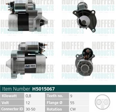 Hoffer H5015067 - Starteris autospares.lv