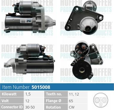 Hoffer H5015008 - Starteris autospares.lv