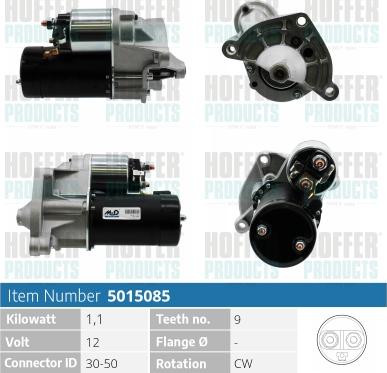 Hoffer H5015085 - Starter www.autospares.lv