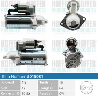 Hoffer H5015081 - Starteris autospares.lv