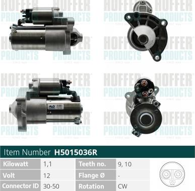 Hoffer H5015036R - Starter www.autospares.lv