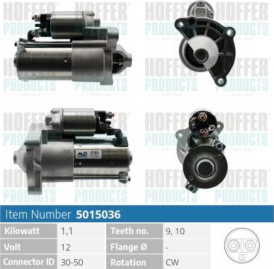 Hoffer H5015036 - Starter www.autospares.lv