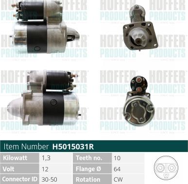 Hoffer H5015031R - Starteris www.autospares.lv