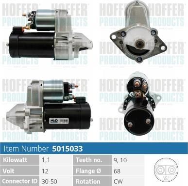 Hoffer H5015033 - Starter www.autospares.lv