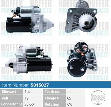 Hoffer H5015027 - Starteris autospares.lv