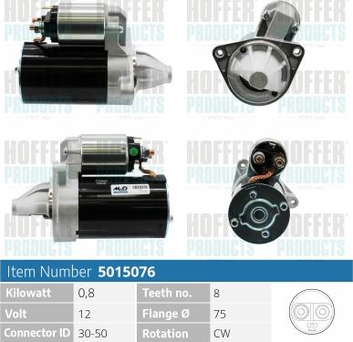 Hoffer H5015076 - Starteris autospares.lv