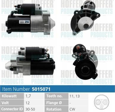 Hoffer H5015071 - Starteris autospares.lv