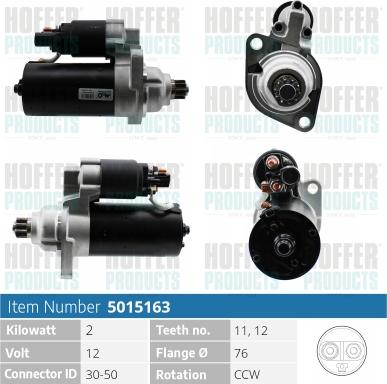 Hoffer H5015163 - Starteris autospares.lv