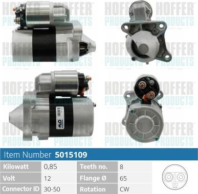 Hoffer H5015109 - Starter www.autospares.lv