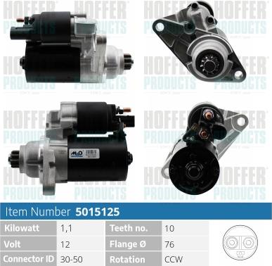 Hoffer H5015125 - Starteris autospares.lv