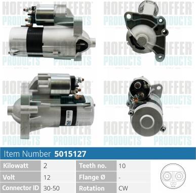 Hoffer H5015127 - Стартер www.autospares.lv