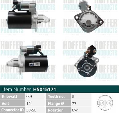 Hoffer H5015171 - Starteris autospares.lv