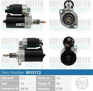 Hoffer H5015172 - Starteris autospares.lv