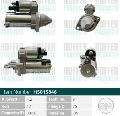 Hoffer H5015846 - Starteris autospares.lv