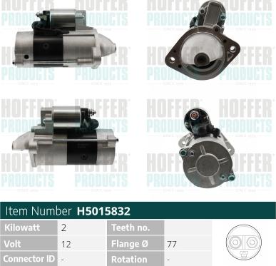 Hoffer H5015832 - Starteris www.autospares.lv