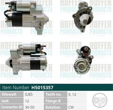 Hoffer H5015357 - Starter www.autospares.lv