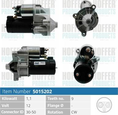 Hoffer H5015202 - Starter www.autospares.lv