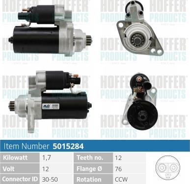 Hoffer H5015284 - Starteris autospares.lv