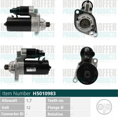 Hoffer H5010983 - Starteris www.autospares.lv