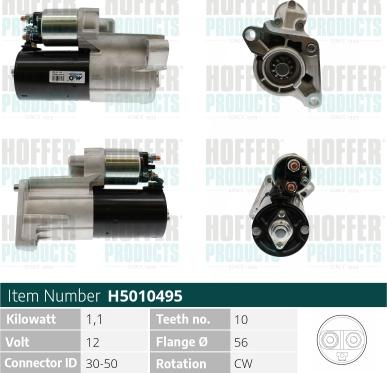 Hoffer H5010495 - Starteris www.autospares.lv