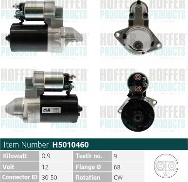 Hoffer H5010460 - Starteris autospares.lv