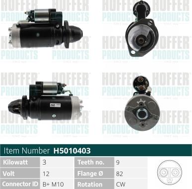 Hoffer H5010403 - Starteris www.autospares.lv