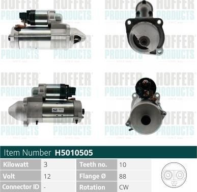 Hoffer H5010505 - Starteris www.autospares.lv