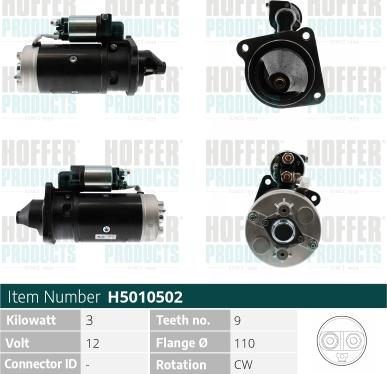 Hoffer H5010502 - Starteris www.autospares.lv