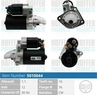 Hoffer H5010044 - Starter www.autospares.lv