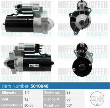 Hoffer H5010040 - Starteris autospares.lv