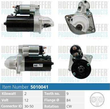 Hoffer H5010041 - Стартер www.autospares.lv