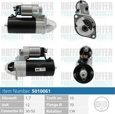 Hoffer H5010061 - Starter www.autospares.lv