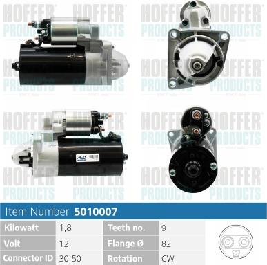 Hoffer H5010007 - Starteris www.autospares.lv