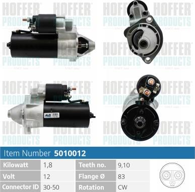 Hoffer H5010012 - Starter www.autospares.lv