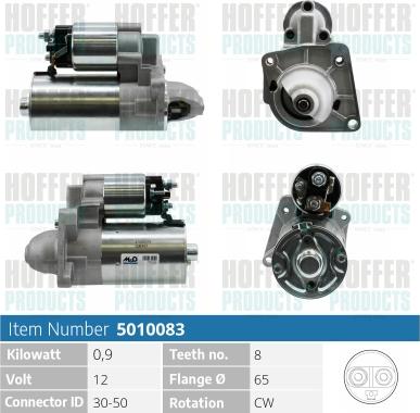 Hoffer H5010083 - Starteris autospares.lv