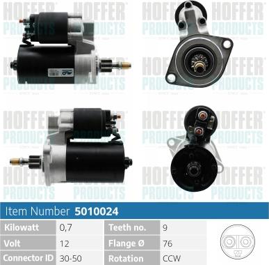 Hoffer H5010024 - Starteris autospares.lv