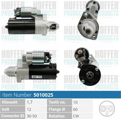 Hoffer H5010025 - Starteris www.autospares.lv