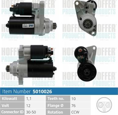 Hoffer H5010026 - Starteris autospares.lv