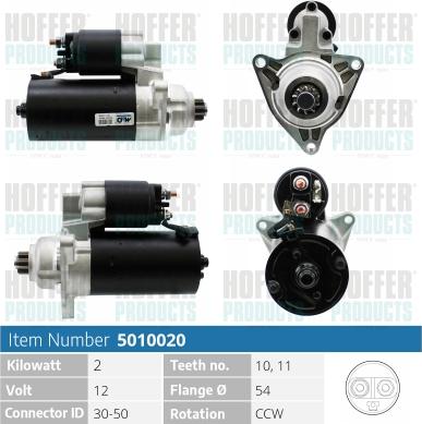 Hoffer H5010020 - Starteris autospares.lv