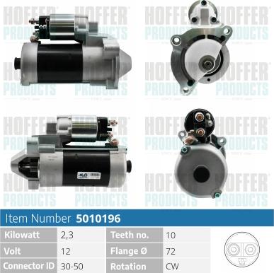 Hoffer H5010196 - Starteris autospares.lv