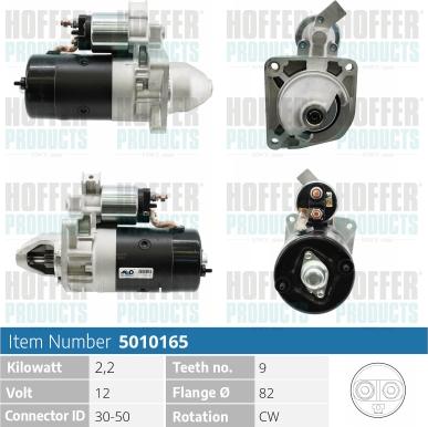 Hoffer H5010165 - Starteris www.autospares.lv