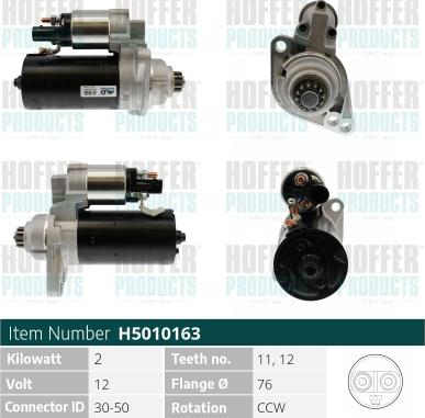 Hoffer H5010163 - Starteris autospares.lv