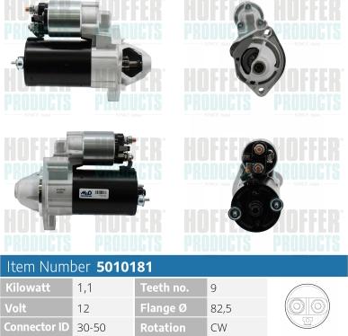 Hoffer H5010181 - Starter www.autospares.lv