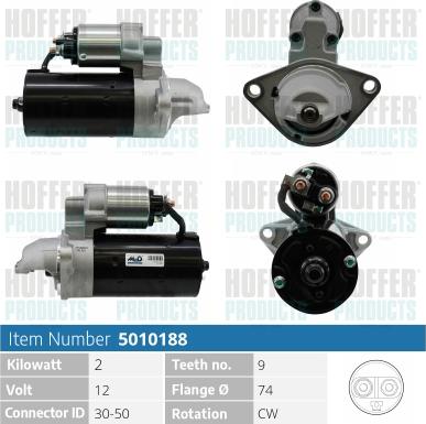 Hoffer H5010188 - Starteris autospares.lv