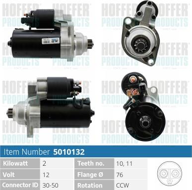 Hoffer H5010132 - Starter www.autospares.lv