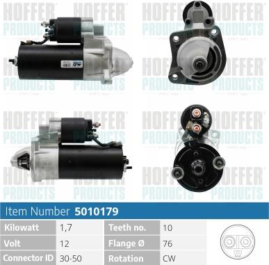 Hoffer H5010179 - Starteris www.autospares.lv