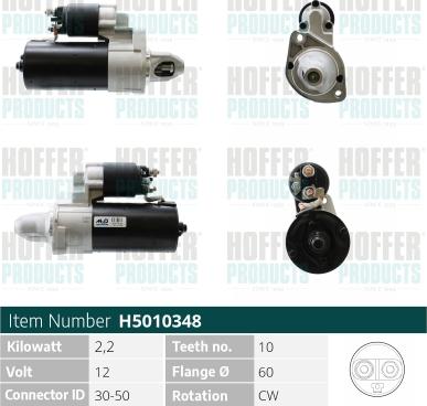 Hoffer H5010348 - Starteris www.autospares.lv