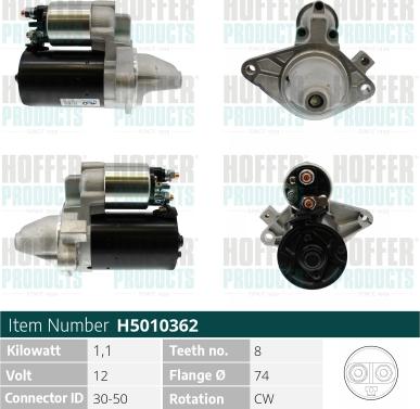 Hoffer H5010362 - Starteris autospares.lv